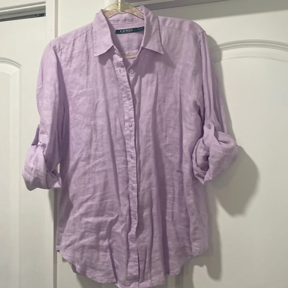 Women’s Ralph Lauren 100% Linen. Size Petite LARGE NWOT
